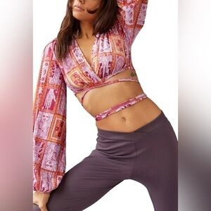 Urban Outfitters Florentina Print Wrap Top